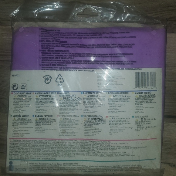 Intex Blue and Pink Inflatable Pool Float - Picture 2 of 3